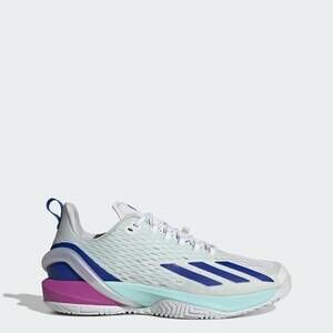 NEW ADIDAS men's adizero cybersonic shoe in white/blue/purple